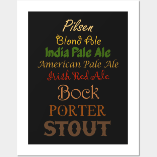 Beer styles Posters and Art